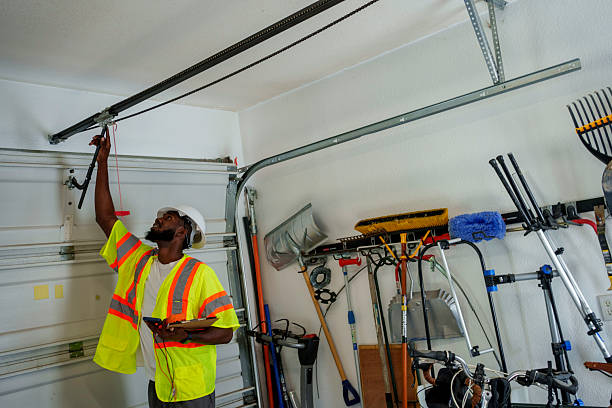 Professional Garage Door Panel Replacement technician working in Coal County County, OK